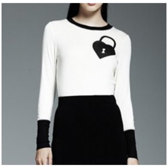 NWT Catherine Malandrino for Design Nation Heart Lock Top - Picture 1 of 16